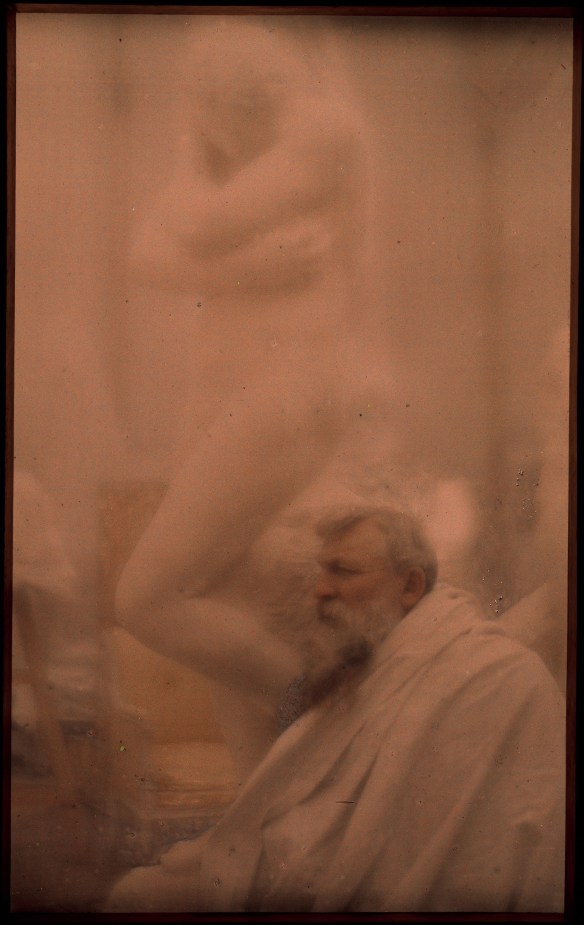 Edward Steichen - Retrato de Rodin em autochrome